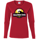 T-Shirts Red / S Halloween Town Women's Long Sleeve T-Shirt