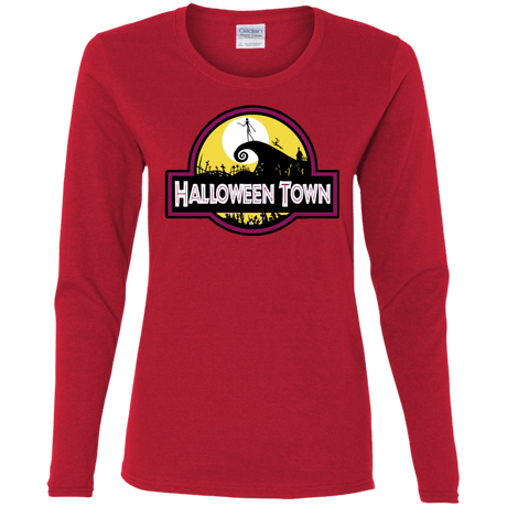 T-Shirts Red / S Halloween Town Women's Long Sleeve T-Shirt