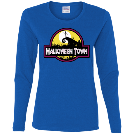 T-Shirts Royal / S Halloween Town Women's Long Sleeve T-Shirt