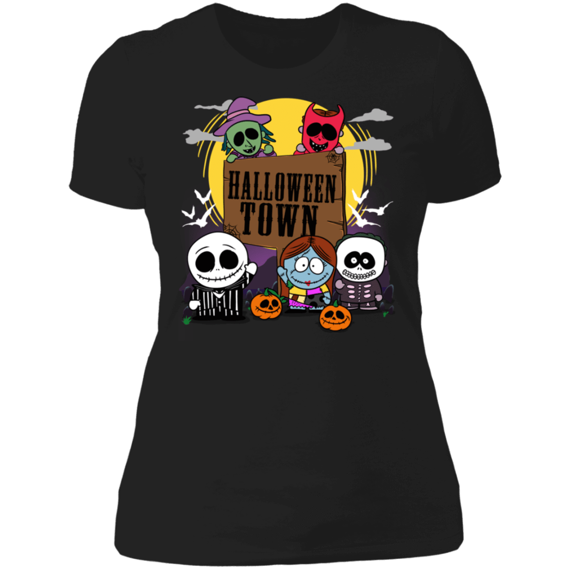 T-Shirts Black / X-Small Halloween Town Women's Premium T-Shirt