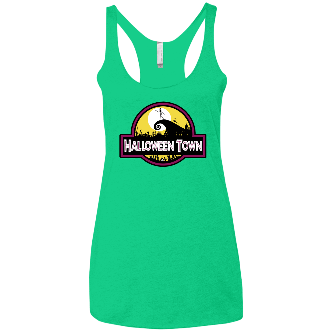 T-Shirts Envy / X-Small Halloween Town Women's Triblend Racerback Tank