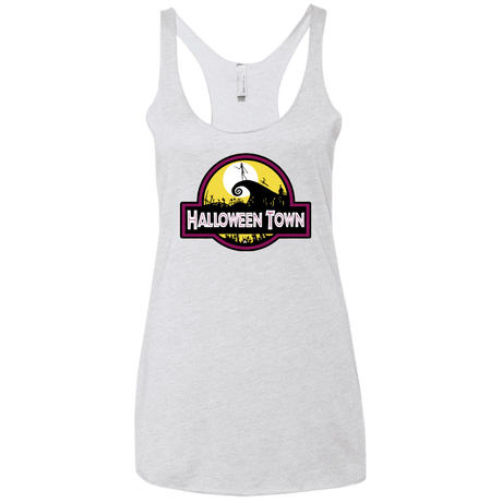 T-Shirts Heather White / X-Small Halloween Town Women's Triblend Racerback Tank