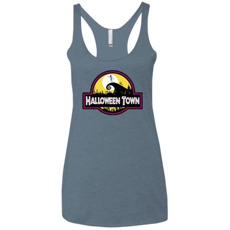 T-Shirts Indigo / X-Small Halloween Town Women's Triblend Racerback Tank