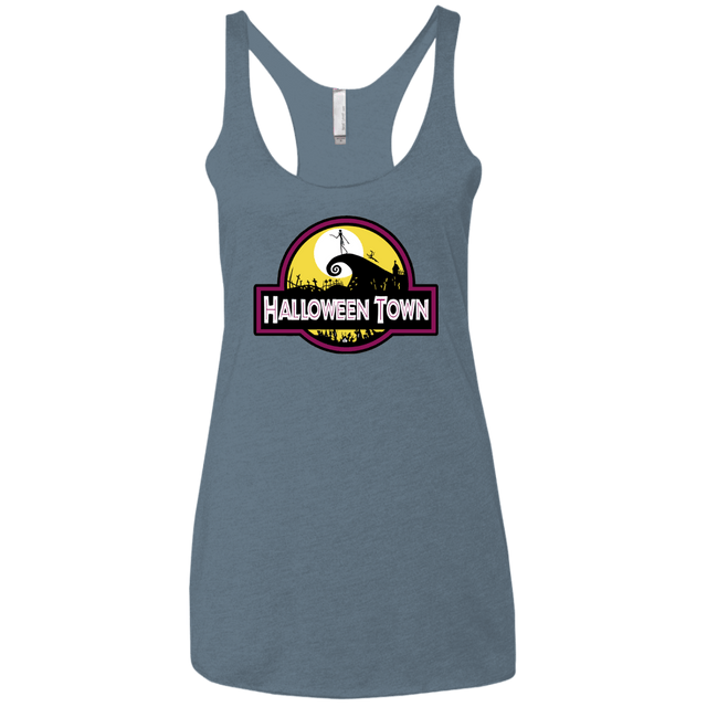 T-Shirts Indigo / X-Small Halloween Town Women's Triblend Racerback Tank
