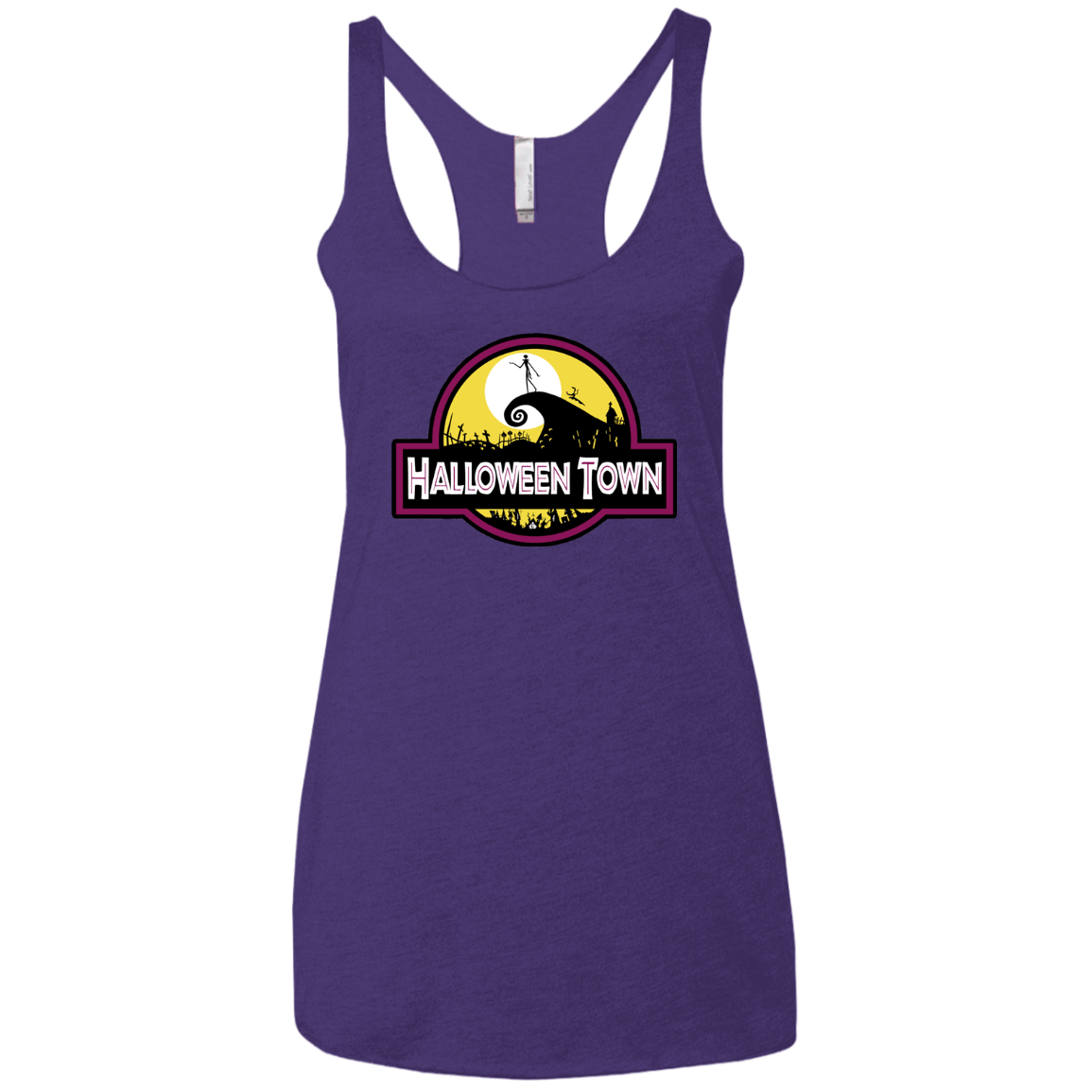 T-Shirts Purple Rush / X-Small Halloween Town Women's Triblend Racerback Tank