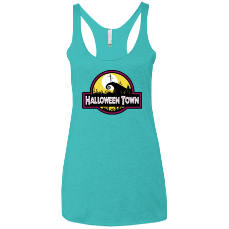 T-Shirts Tahiti Blue / X-Small Halloween Town Women's Triblend Racerback Tank