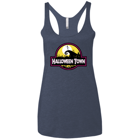 T-Shirts Vintage Navy / X-Small Halloween Town Women's Triblend Racerback Tank