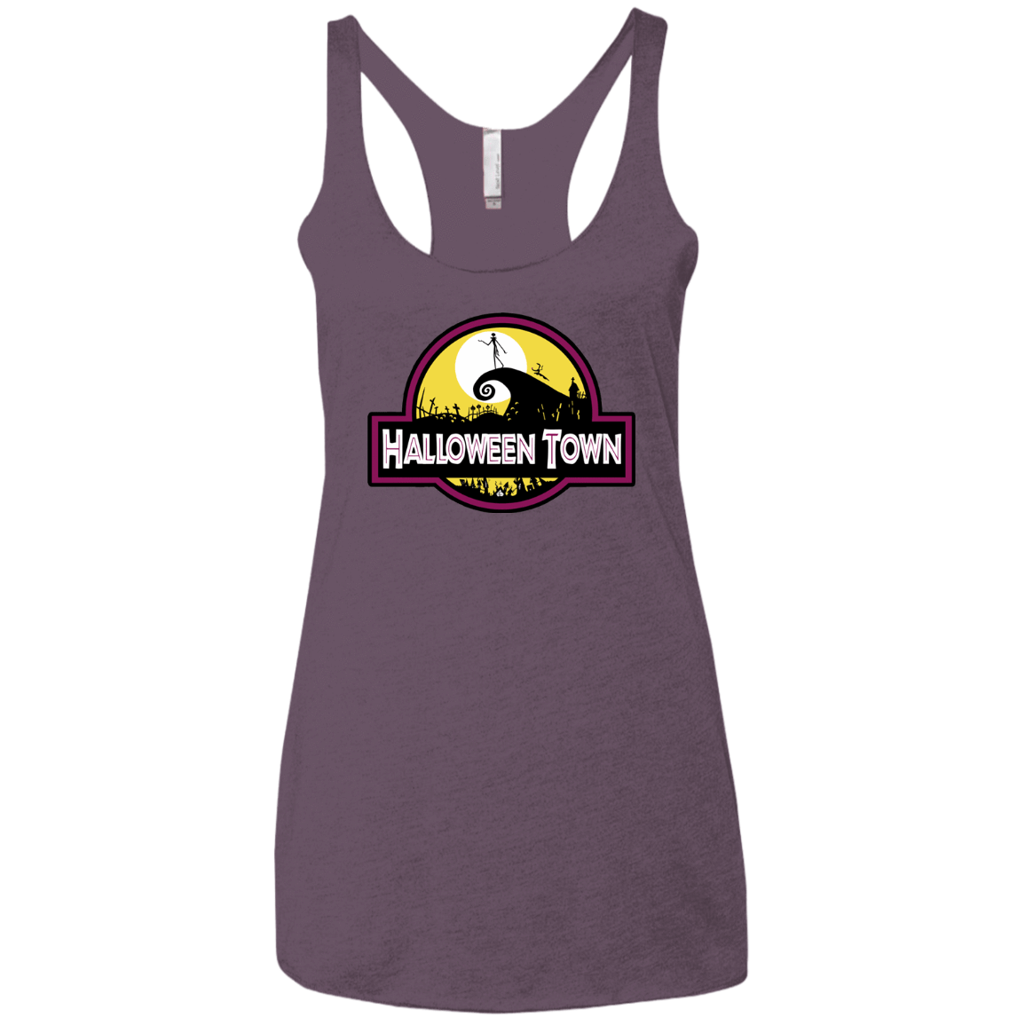 T-Shirts Vintage Purple / X-Small Halloween Town Women's Triblend Racerback Tank