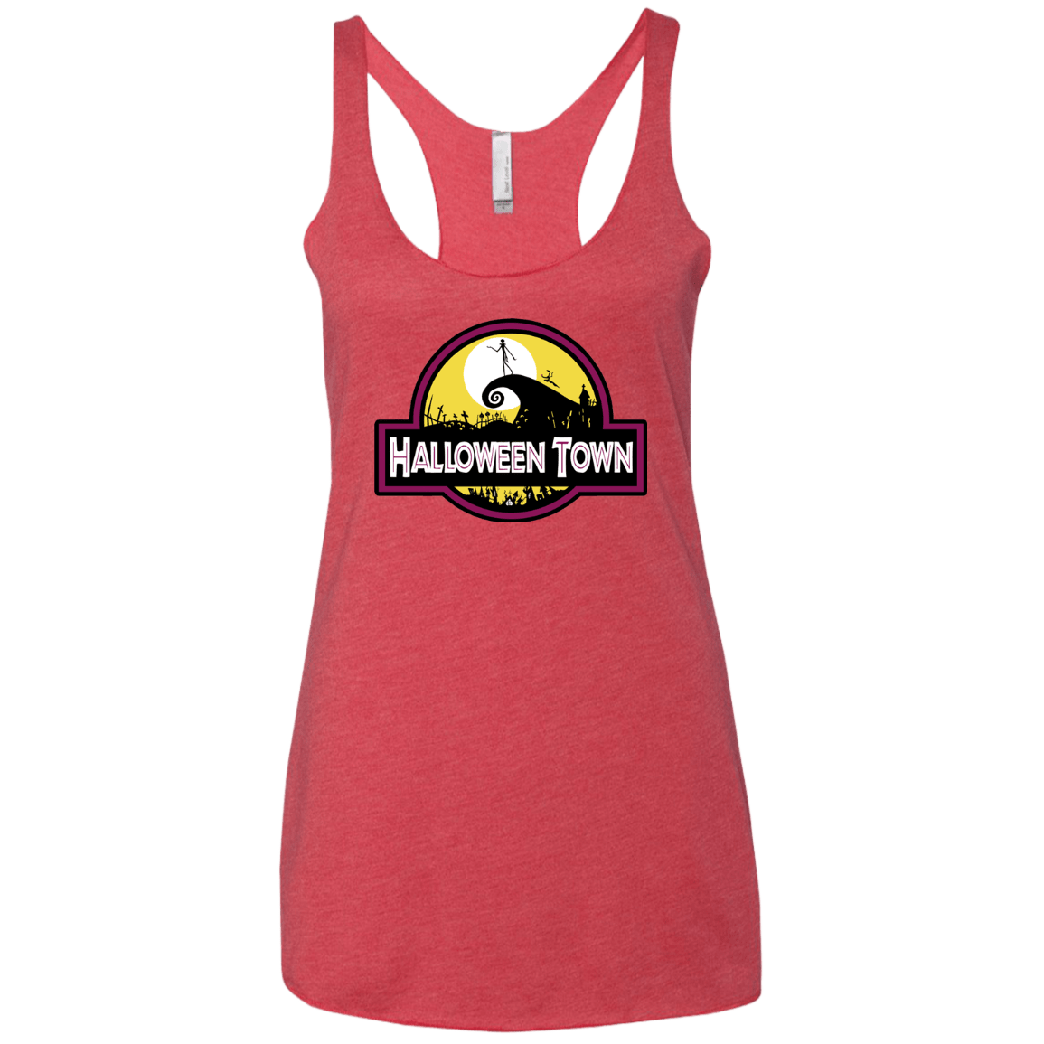 T-Shirts Vintage Red / X-Small Halloween Town Women's Triblend Racerback Tank