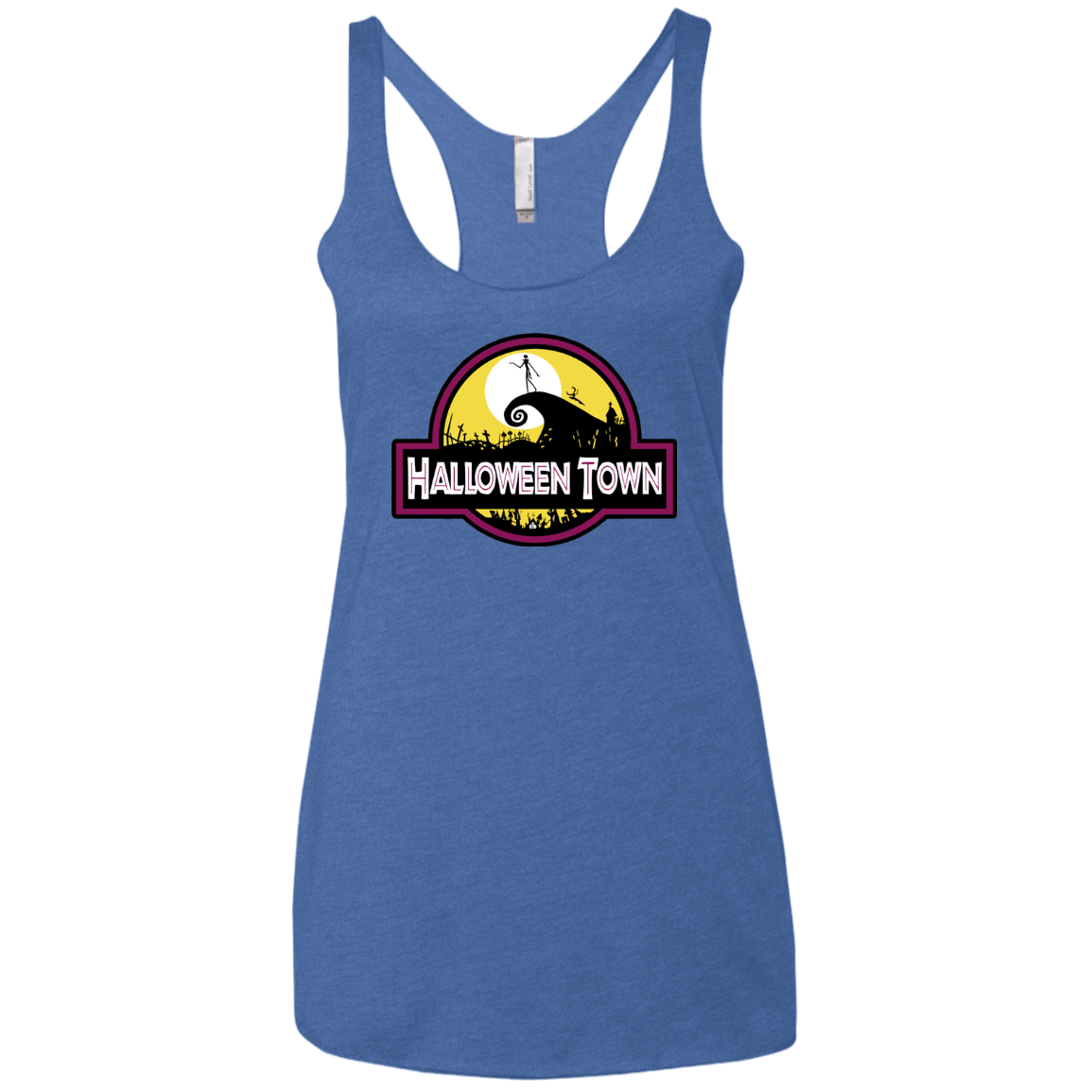 T-Shirts Vintage Royal / X-Small Halloween Town Women's Triblend Racerback Tank