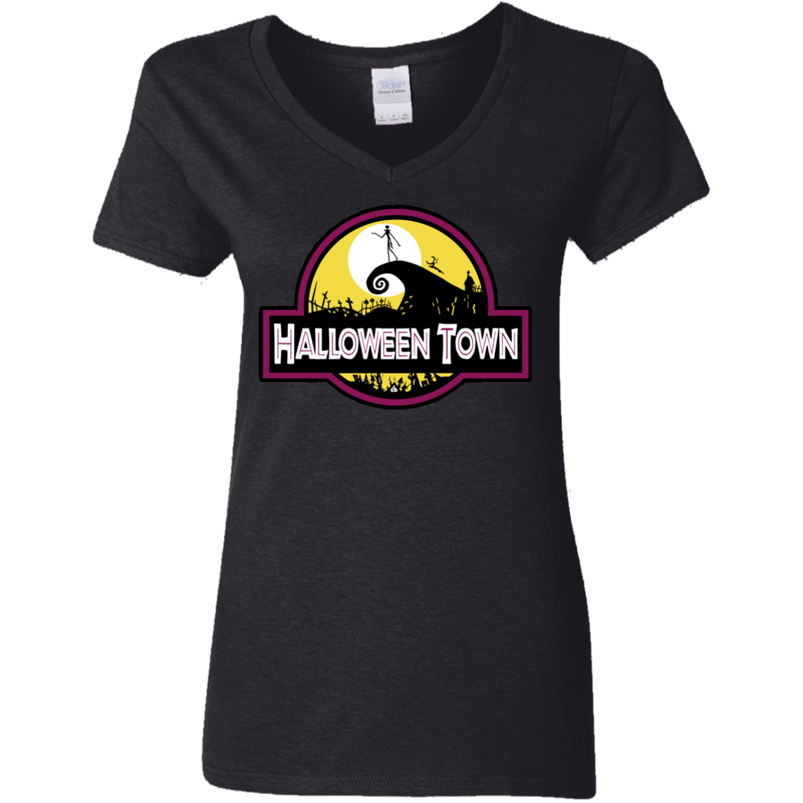 Halloween Town Women's V-Neck T-Shirt