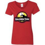 T-Shirts Red / S Halloween Town Women's V-Neck T-Shirt