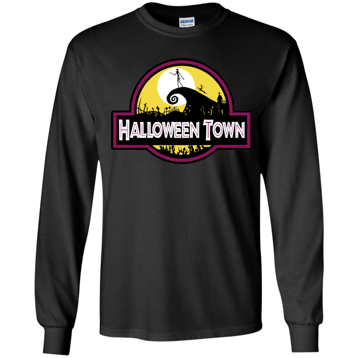 T-Shirts Black / YS Halloween Town Youth Long Sleeve T-Shirt