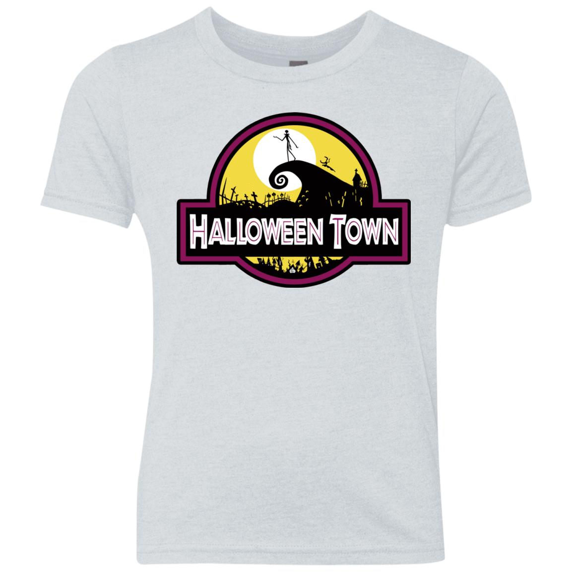 T-Shirts Heather White / YXS Halloween Town Youth Triblend T-Shirt