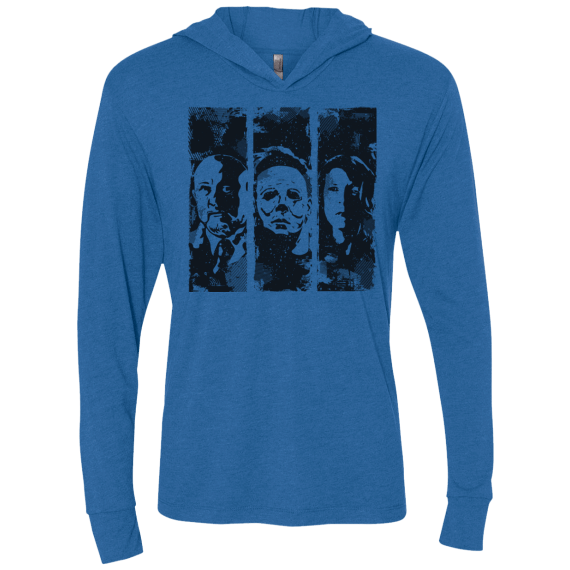 T-Shirts Vintage Royal / X-Small HALLOWEEN Triblend Long Sleeve Hoodie Tee