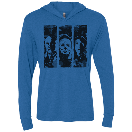 T-Shirts Vintage Royal / X-Small HALLOWEEN Triblend Long Sleeve Hoodie Tee