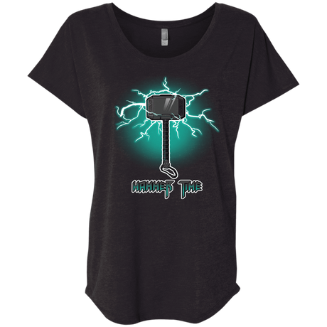 T-Shirts Vintage Black / X-Small Hammer Time Triblend Dolman Sleeve