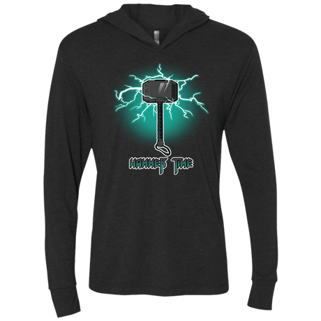 T-Shirts Vintage Black / X-Small Hammer Time Triblend Long Sleeve Hoodie Tee