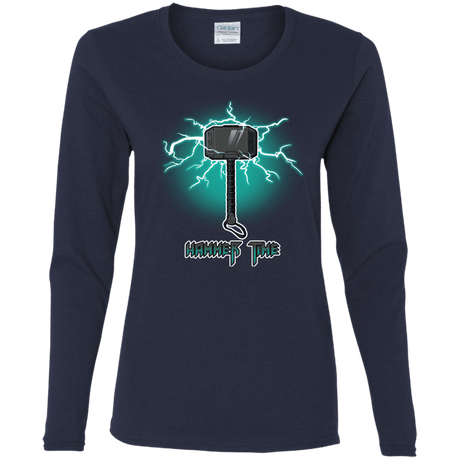 T-Shirts Navy / S Hammer Time Women's Long Sleeve T-Shirt