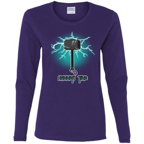 T-Shirts Purple / S Hammer Time Women's Long Sleeve T-Shirt