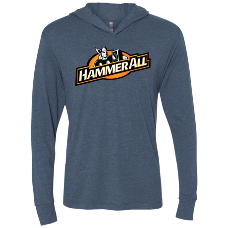 T-Shirts Indigo / X-Small Hammerall Triblend Long Sleeve Hoodie Tee