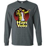 T-Shirts Dark Heather / S Han Yolo Men's Long Sleeve T-Shirt