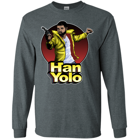 T-Shirts Dark Heather / S Han Yolo Men's Long Sleeve T-Shirt