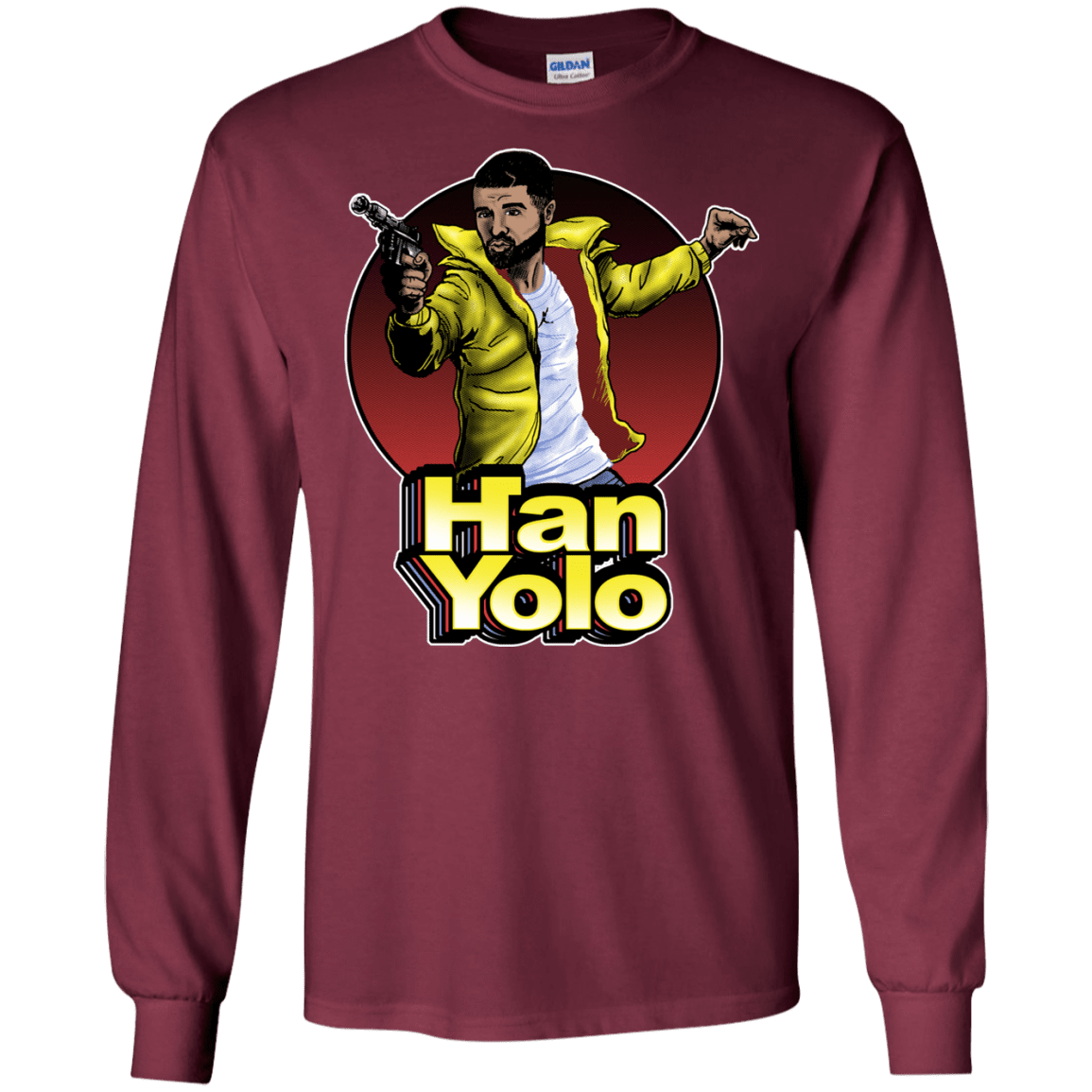 T-Shirts Maroon / S Han Yolo Men's Long Sleeve T-Shirt
