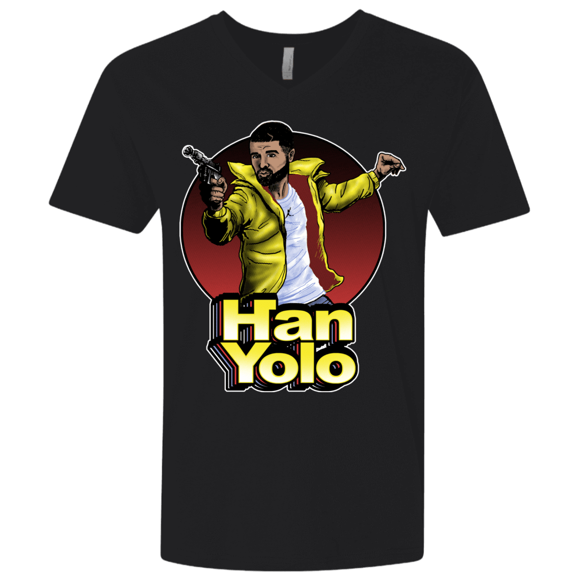 T-Shirts Black / X-Small Han Yolo Men's Premium V-Neck