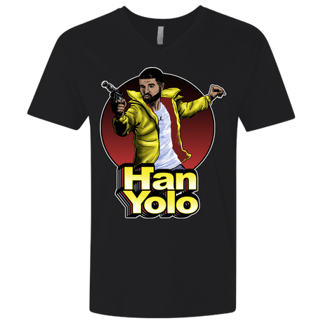 T-Shirts Black / X-Small Han Yolo Men's Premium V-Neck