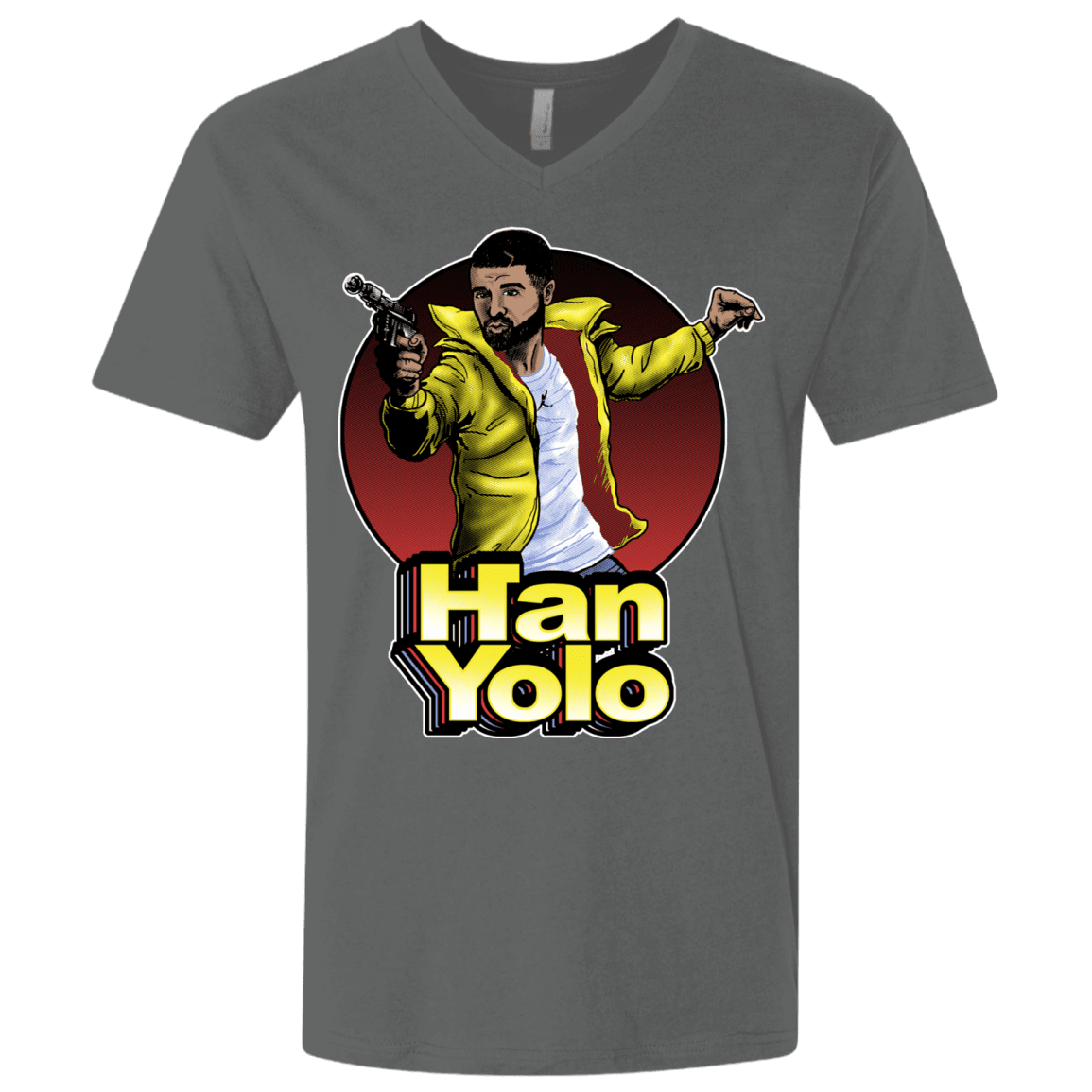 T-Shirts Heavy Metal / X-Small Han Yolo Men's Premium V-Neck