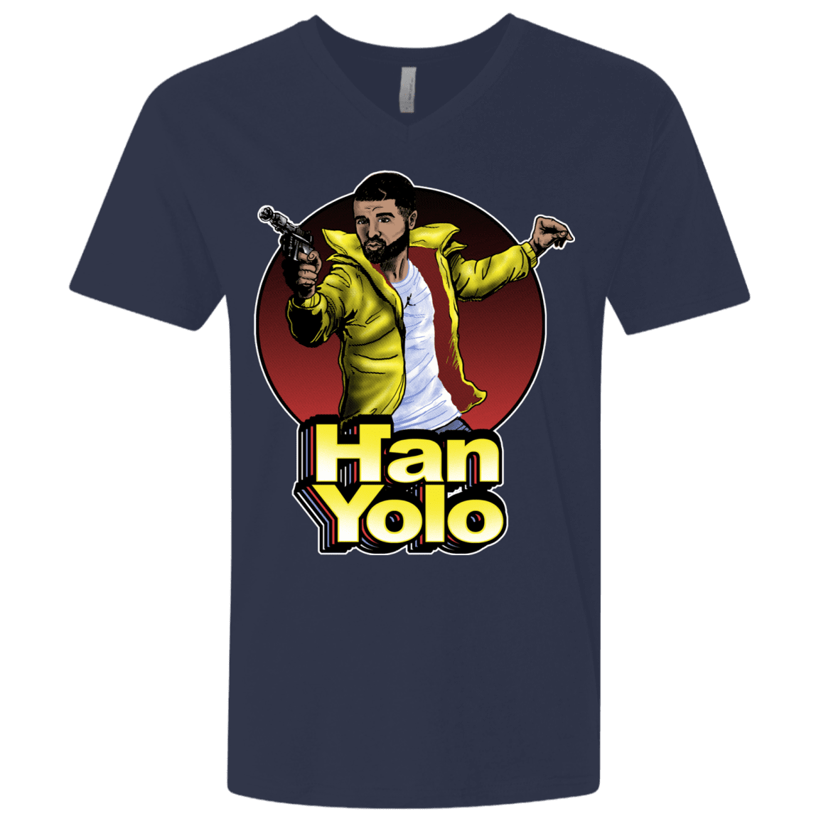 T-Shirts Midnight Navy / X-Small Han Yolo Men's Premium V-Neck
