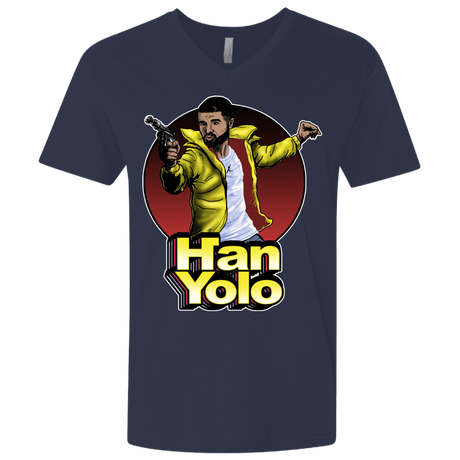 T-Shirts Midnight Navy / X-Small Han Yolo Men's Premium V-Neck