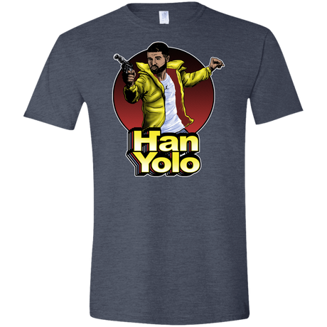 T-Shirts Heather Navy / S Han Yolo Men's Semi-Fitted Softstyle