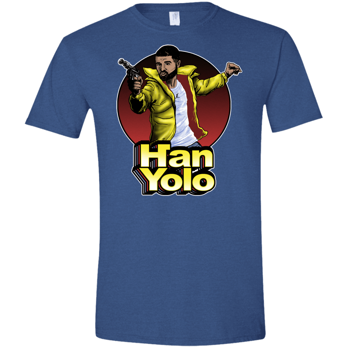 T-Shirts Heather Royal / X-Small Han Yolo Men's Semi-Fitted Softstyle