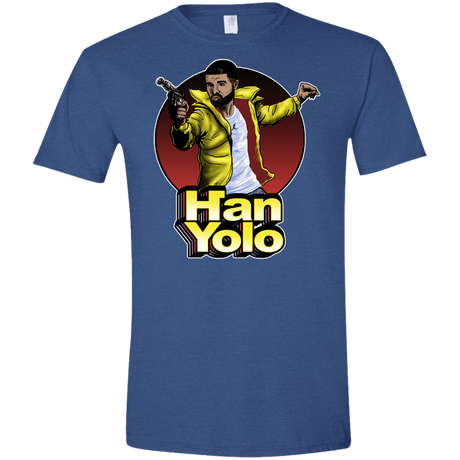 T-Shirts Heather Royal / X-Small Han Yolo Men's Semi-Fitted Softstyle