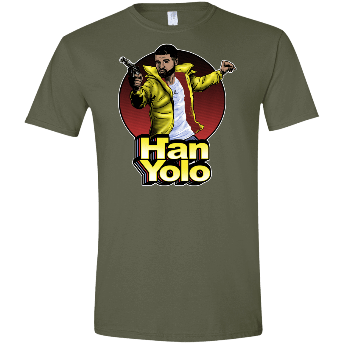 T-Shirts Military Green / S Han Yolo Men's Semi-Fitted Softstyle