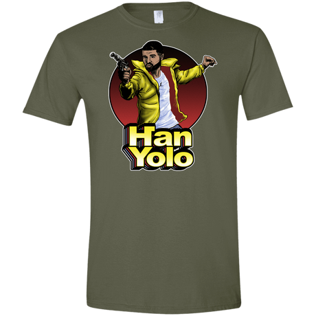 T-Shirts Military Green / S Han Yolo Men's Semi-Fitted Softstyle