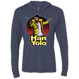 T-Shirts Vintage Navy / X-Small Han Yolo Triblend Long Sleeve Hoodie Tee