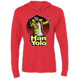 T-Shirts Vintage Red / X-Small Han Yolo Triblend Long Sleeve Hoodie Tee