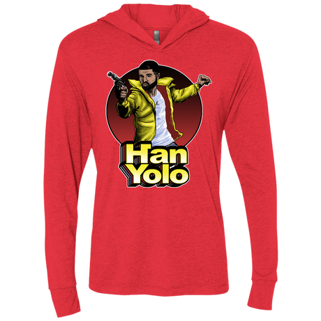 T-Shirts Vintage Red / X-Small Han Yolo Triblend Long Sleeve Hoodie Tee