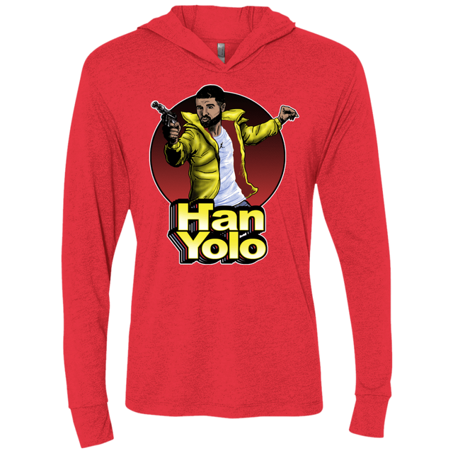 T-Shirts Vintage Red / X-Small Han Yolo Triblend Long Sleeve Hoodie Tee