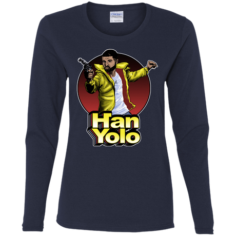 T-Shirts Navy / S Han Yolo Women's Long Sleeve T-Shirt