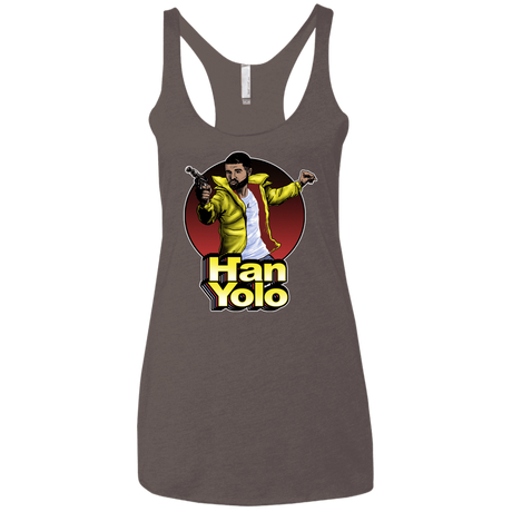 T-Shirts Macchiato / X-Small Han Yolo Women's Triblend Racerback Tank