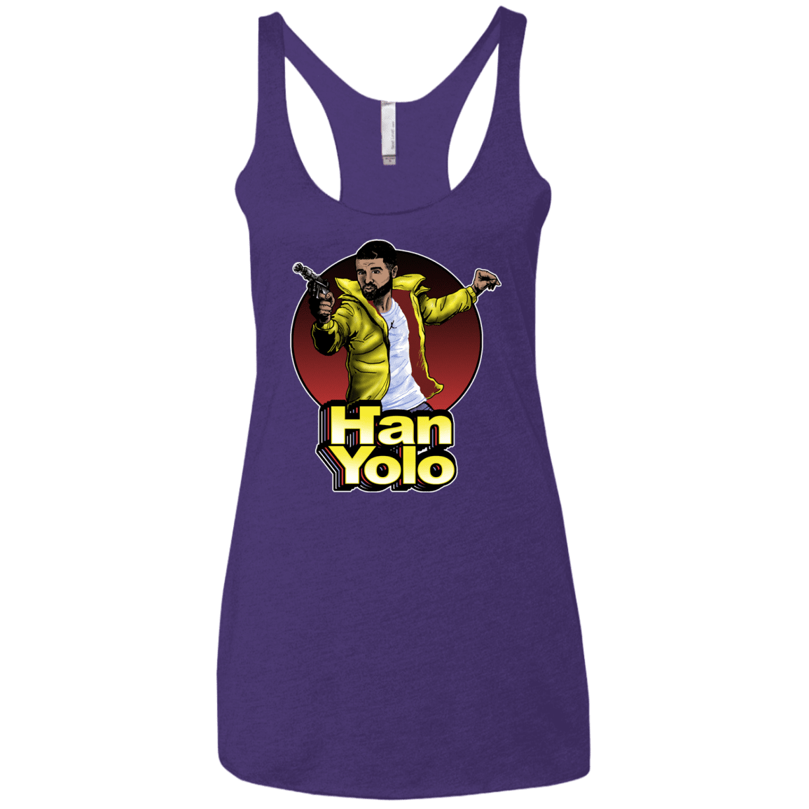 T-Shirts Purple Rush / X-Small Han Yolo Women's Triblend Racerback Tank