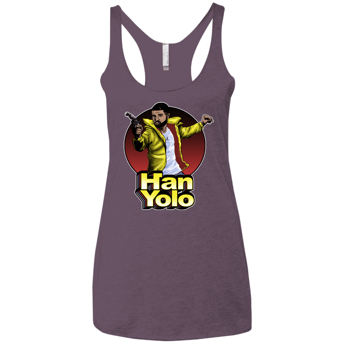 T-Shirts Vintage Purple / X-Small Han Yolo Women's Triblend Racerback Tank