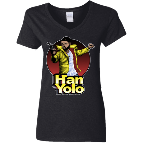 T-Shirts Black / S Han Yolo Women's V-Neck T-Shirt