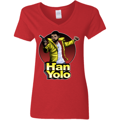 T-Shirts Red / S Han Yolo Women's V-Neck T-Shirt