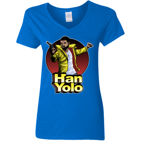 T-Shirts Royal / S Han Yolo Women's V-Neck T-Shirt