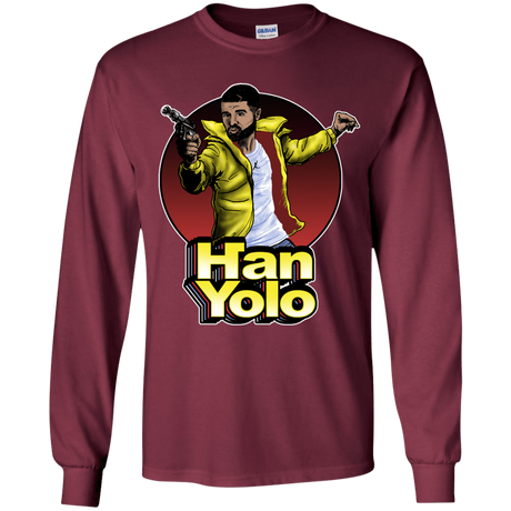 T-Shirts Maroon / YS Han Yolo Youth Long Sleeve T-Shirt